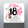 Personalised 18th BIRTHDAY coaster for Her