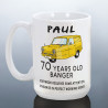 Funny 70th Birthday Mug for Him
