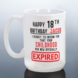 Funny 18th Birthday Mug for Him