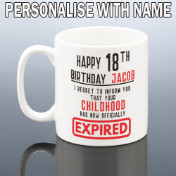 Funny 18th Birthday Mug for Him