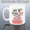 Funny 18th Birthday Mug for Him