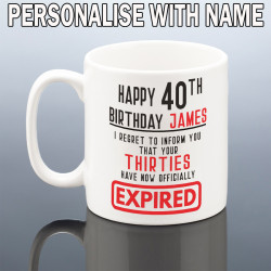 Funny 40th Birthday Mug