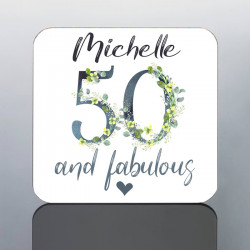 50th BIRTHDAY MUG for Her - Personalised 50th Birthday Gift Women - 50 and Fabulous