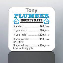 PERSONALISED PLUMBER coaster