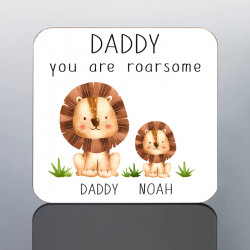 Personalised Dad Lions Coaster
