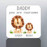Personalised Dad Lions Coaster