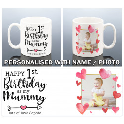 Personalised Mummy 1st Birthday Mug