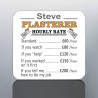 PERSONALISED PLASTERER coaster