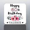 PERSONALISED 60th BIRTHDAY coaster for Her