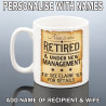 Personalised retirement mug