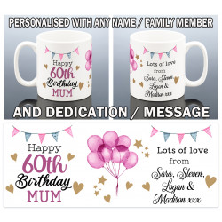 Personalised 60th Birthday Mug for Her