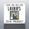 SPREADSHEET coaster
