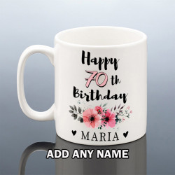 PERSONALISED 70th BIRTHDAY MUG for Her