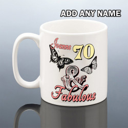 Personalised 70th BIRTHDAY MUG for Her